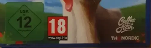 Goat Simulator Remastered, the USK square on its front