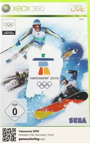 Vancouver 2010 Xbox 360, Germany box front