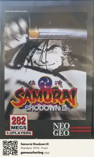 Samurai Shodown III Neo Geo AES, NTSC box front