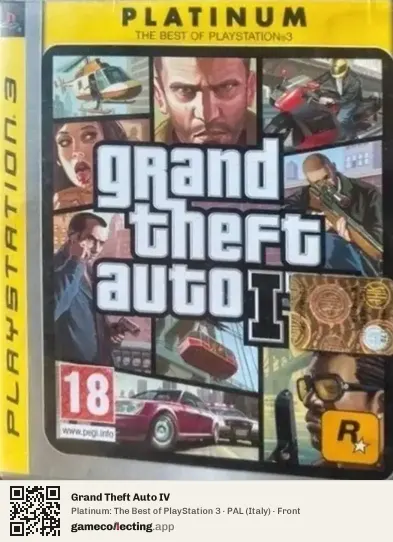 Grand Theft Auto IV PlayStation 3, Italy box front