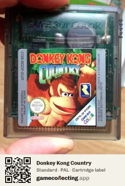 Donkey Kong Country Game Boy Color, PAL cartridge label