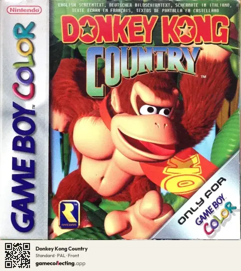 Donkey Kong Country Game Boy Color, PAL box front