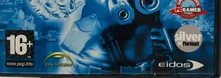 Deus Ex: Invisible War, the PEGI square on its front