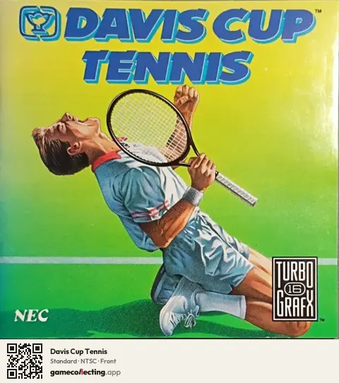 Davis Cup Tennis TurboGrafx-16, NTSC box front