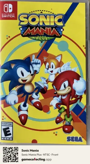 Sonic Mania Nintendo Switch, NTSC box front