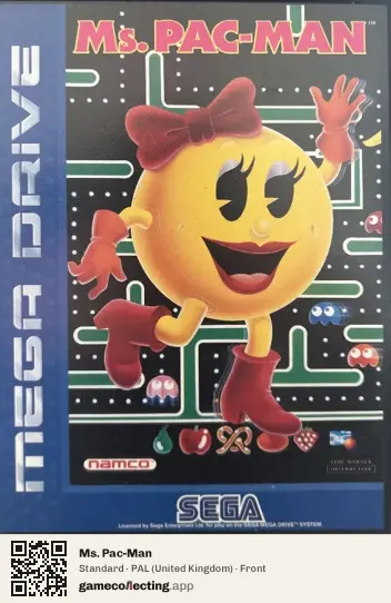 Ms. Pac-Man Sega Mega Drive / Genesis, United Kingdom box front