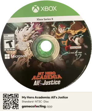 My Hero Academia: All's Justice Xbox Series X, NTSC disc