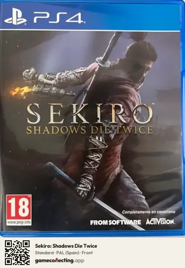 Sekiro: Shadows Die Twice PlayStation 4, Spain box front