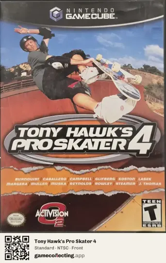 Tony Hawk's Pro Skater 4 Nintendo GameCube, NTSC box front