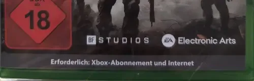 Battlefield 6, the USK square on its front