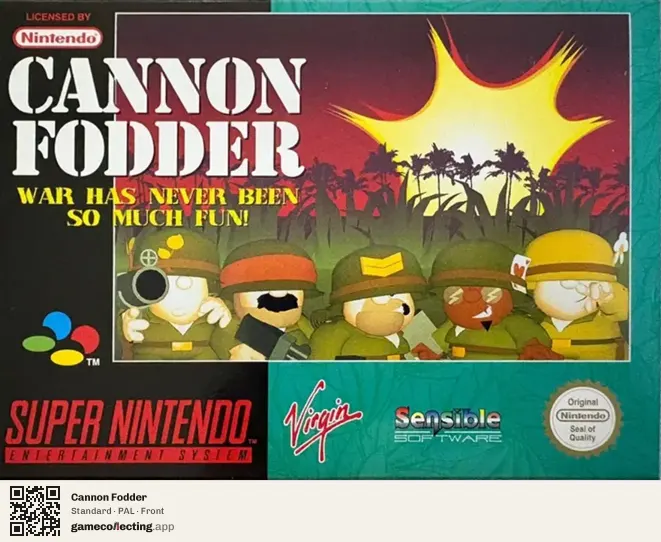 Cannon Fodder Super Nintendo Entertainment System, PAL box front