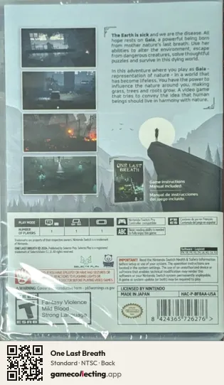 One Last Breath Nintendo Switch, NTSC box back