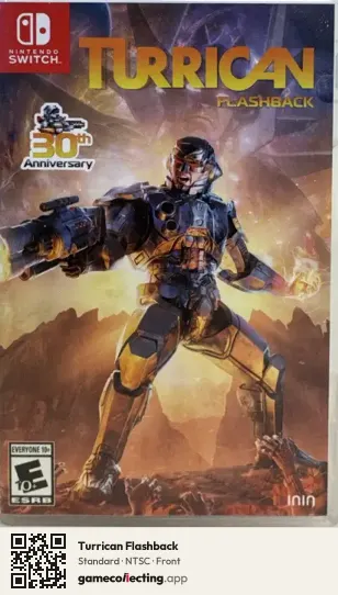 Turrican Flashback Nintendo Switch, NTSC box front