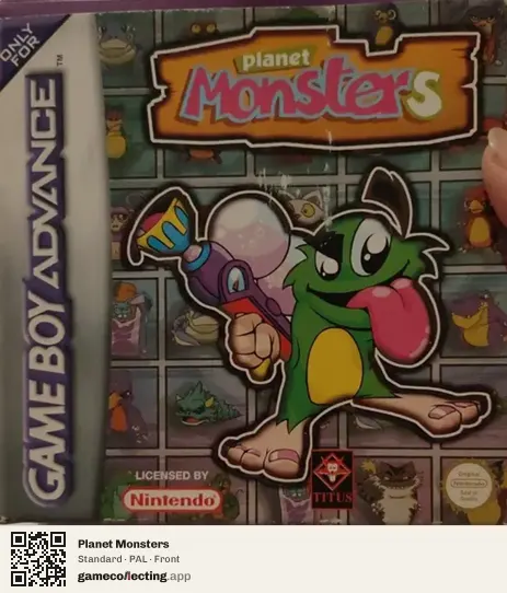 Planet Monsters Game Boy Advance, PAL box front