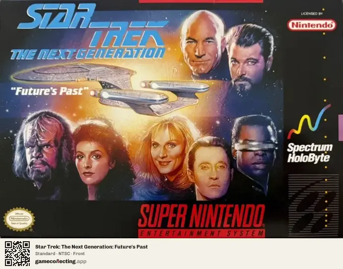 Star Trek: The Next Generation: Future's Past Super Nintendo Entertainment System, NTSC box front