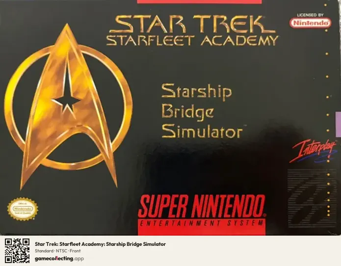 Star Trek: Starfleet Academy: Starship Bridge Simulator Super Nintendo Entertainment System, NTSC box front