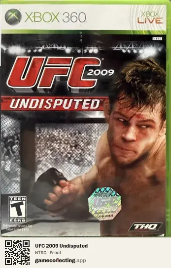 UFC 2009 Undisputed Xbox 360, NTSC box front