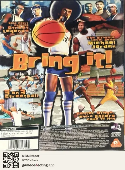 NBA Street PlayStation 2, NTSC box back