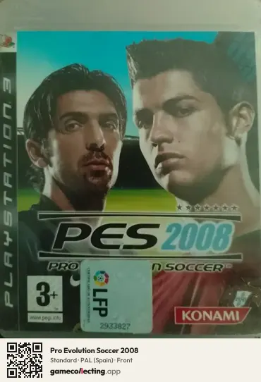 Pro Evolution Soccer 2008 PlayStation 3, Spain box front