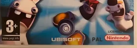 Rayman Raving Rabbids, the PEGI square on its front