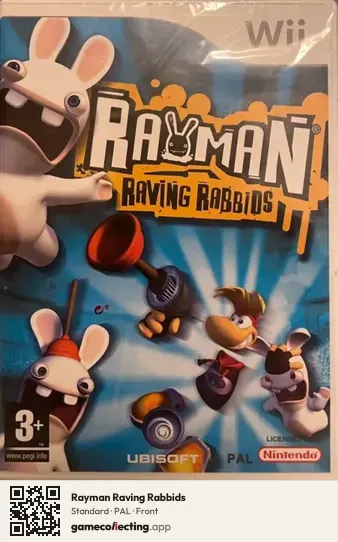 Rayman Raving Rabbids Nintendo Wii, PAL box front