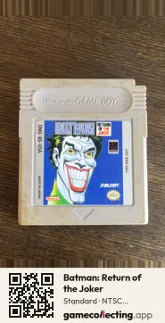 Batman: Return of the Joker Game Boy, NTSC cartridge label