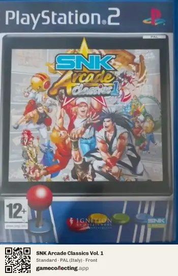SNK Arcade Classics Vol. 1 PlayStation 2, Italy box front