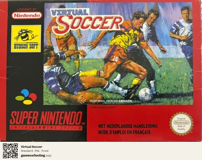 Virtual Soccer Super Nintendo Entertainment System, PAL box front