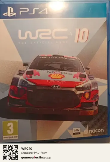 WRC 10 PlayStation 4, PAL box front