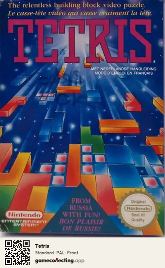 Tetris Nintendo Entertainment System, PAL box front