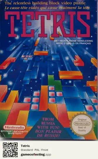 Tetris Nintendo Entertainment System, PAL box front