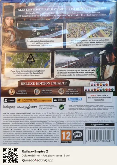 Railway Empire 2 PlayStation 5, Germany box back