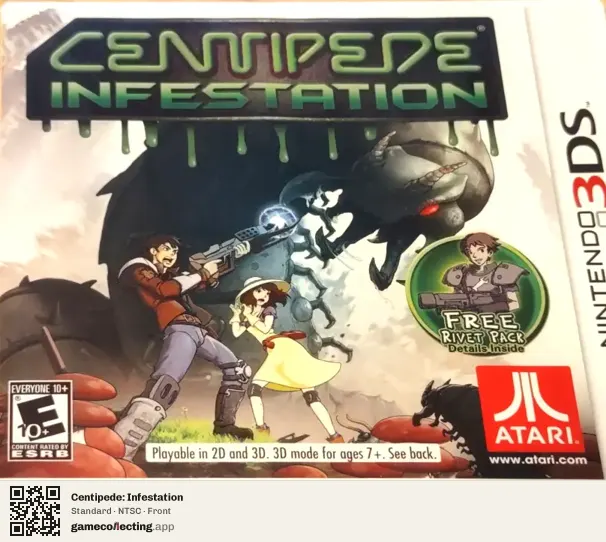 Centipede: Infestation Nintendo 3DS, NTSC box front