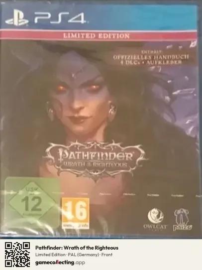 Pathfinder: Wrath of the Righteous PlayStation 4, Germany box front