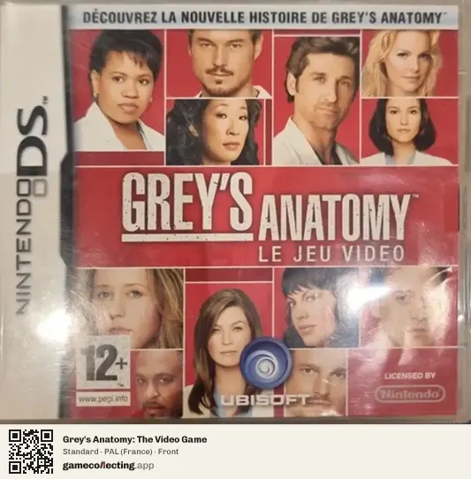 Grey's Anatomy: The Video Game Nintendo DS, France box front