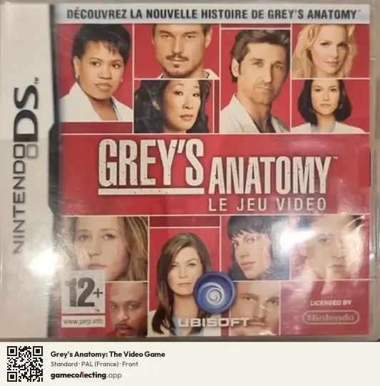 Grey's Anatomy: The Video Game Nintendo DS, France box front