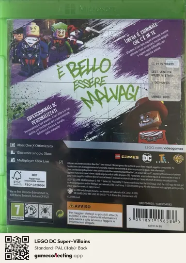 LEGO DC Super-Villains Xbox One, Italy box back