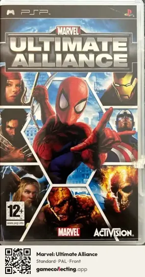 Marvel: Ultimate Alliance PlayStation Portable, PAL box front