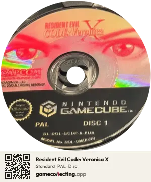Resident Evil Code: Veronica X Nintendo GameCube, PAL disc