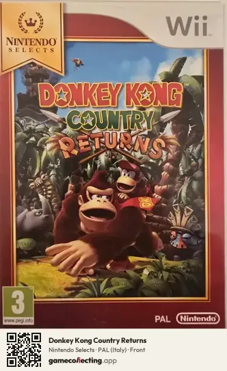Donkey Kong Country Returns Nintendo Wii, Italy box front