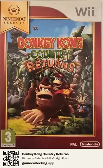 Donkey Kong Country Returns Nintendo Wii, Italy box front