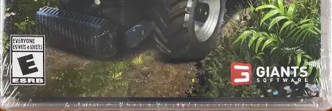 Farming Simulator 22, the ESRB box on its front