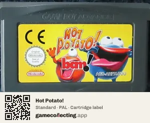 Hot Potato! Game Boy Advance, PAL cartridge label