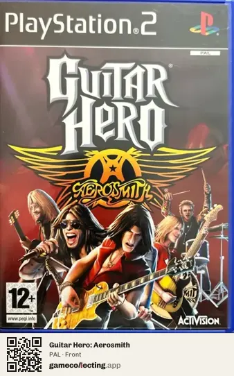 Guitar Hero: Aerosmith PlayStation 2, PAL box front