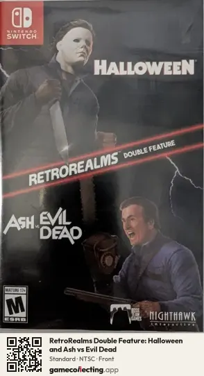 RetroRealms Double Feature: Halloween and Ash vs Evil Dead Nintendo Switch, NTSC box front