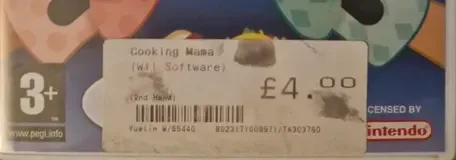 Cooking Mama: Cook Off, the PEGI square on its front