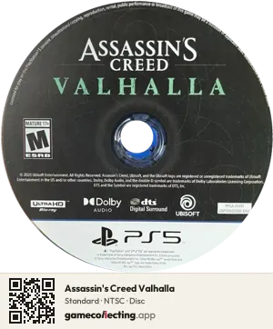 Assassin's Creed Valhalla PlayStation 5, NTSC disc