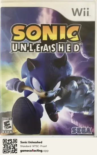 Sonic Unleashed Nintendo Wii, NTSC box front