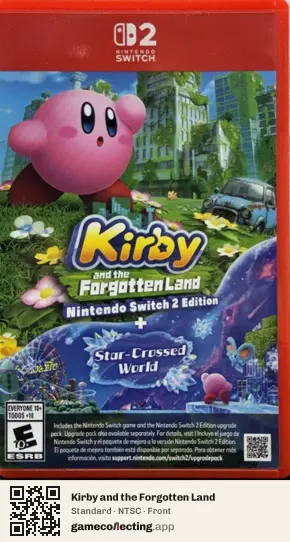 Kirby and the Forgotten Land Nintendo Switch 2, NTSC box front