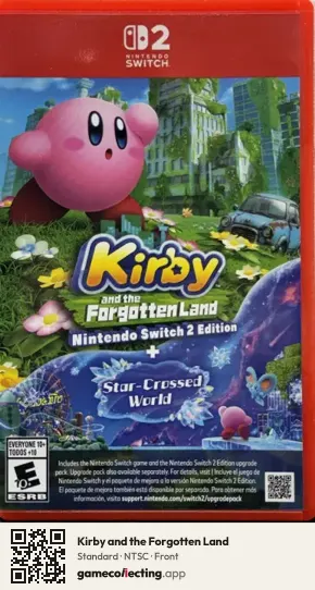 Kirby and the Forgotten Land Nintendo Switch 2, NTSC box front